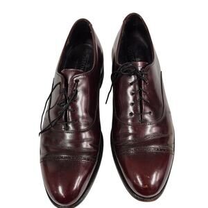 Bostonian  Mens Dress Shoes Made in Italy Burgundy Cap Toe Mens 8.5 women 10
